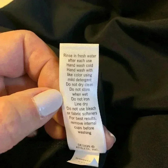 ATHLETA Pura Dress Black Strappy Fitted Cups Adjustable Straps - Picture 12 of 12